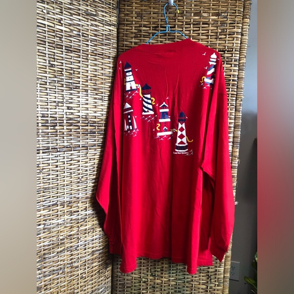 Lighthouse Long Sleeve - double sided graphic T- Womens 2XL - Picture 2 of 10